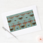 Sticker Rectangulaire Baguettes, Katydids et libellules (Enveloppe)