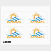 Sticker Rectangulaire Bahamas (Feuille)