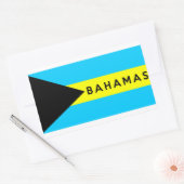 Sticker Rectangulaire bahamas nom du symbole du drapeau national (Enveloppe)