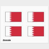 Sticker Rectangulaire Bahreïn - Drapeau de Bahreïn (Feuille)