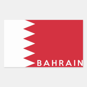 Sticker Rectangulaire bahreïn nom du symbole du pays