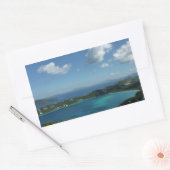 Sticker Rectangulaire Baie de Magens, scene de l'île St Thomas Beautiful (Enveloppe)