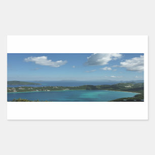Sticker Rectangulaire Baie de Magens, scene de l'île St Thomas Beautiful