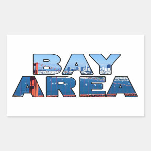 Sticker Rectangulaire Baie de San Francisco