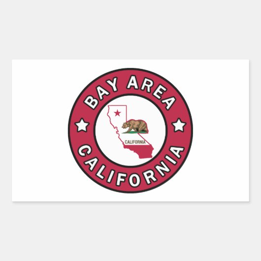 Sticker Rectangulaire Baie en Californie (Devant)