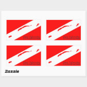 Sticker Rectangulaire Baie Iles Scuba (Feuille)