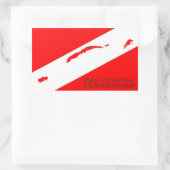 Sticker Rectangulaire Baie Iles Scuba (Sac)