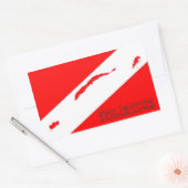 Sticker Rectangulaire Baie Iles Scuba (Enveloppe)