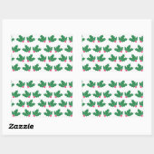 Sticker Rectangulaire baies et feuille (Feuille)