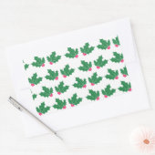 Sticker Rectangulaire baies et feuille (Enveloppe)