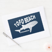 Sticker Rectangulaire Baignade avec requins de baleine - Tofo Beach Moza (Enveloppe)