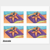 Sticker Rectangulaire Bain de soleil Starfish (Feuille)