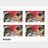 Sticker Rectangulaire Bain Eléphant ... Ayutthaya, Thaïlande (Feuille)