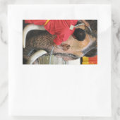 Sticker Rectangulaire Bain Eléphant ... Ayutthaya, Thaïlande (Sac)