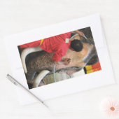 Sticker Rectangulaire Bain Eléphant ... Ayutthaya, Thaïlande (Enveloppe)