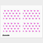 Sticker Rectangulaire Baise rose (Feuille)
