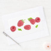 Sticker Rectangulaire Baisse des framboises (Enveloppe)