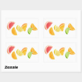 Sticker Rectangulaire Baisse des tranches d'agrumes (Feuille)