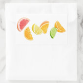 Sticker Rectangulaire Baisse des tranches d'agrumes (Sac)