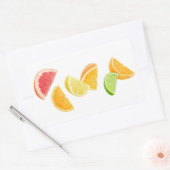 Sticker Rectangulaire Baisse des tranches d'agrumes (Enveloppe)