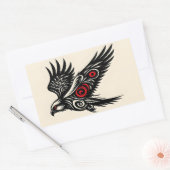 Sticker Rectangulaire Balbuzard Plongeur Tribal (Enveloppe)