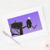 Sticker Rectangulaire Bald Eagle at Sunset - Art original de la faune (Enveloppe)