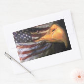 Sticker Rectangulaire Bald Eagle - drapeau américain (Enveloppe)