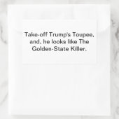 Sticker Rectangulaire Bald Trump Looks Perverted Hankamer Artjunkhaus (Sac)