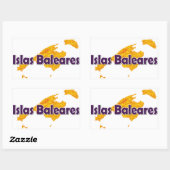 Sticker Rectangulaire Baléares (Feuille)