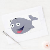 Sticker Rectangulaire Baleine amusante (Enveloppe)