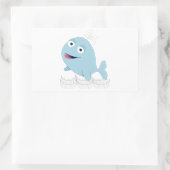 Sticker Rectangulaire Baleine bleue (Sac)
