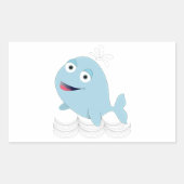 Sticker Rectangulaire Baleine bleue (Devant)