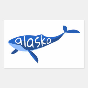 Sticker Rectangulaire Baleine d'Alaska