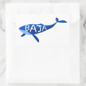 Sticker Rectangulaire Baleine de la Basse Californie du Mexique (Sac)