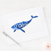 Sticker Rectangulaire Baleine O'ahu Hawaii (Enveloppe)