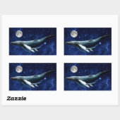 Sticker Rectangulaire Baleine spatiale (Feuille)
