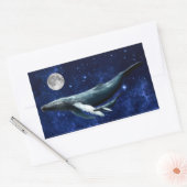 Sticker Rectangulaire Baleine spatiale (Enveloppe)