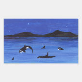 Sticker Rectangulaire Baleines tueuses (Devant)