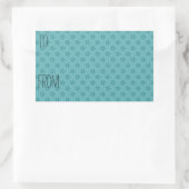 Sticker Rectangulaire Balise cadeau Aqua Stars (Sac)