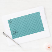 Sticker Rectangulaire Balise cadeau Aqua Stars (Enveloppe)
