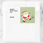 Sticker Rectangulaire Balise cadeau de Noël de football (Sac)