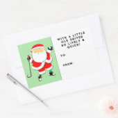 Sticker Rectangulaire Balise cadeau de Noël de golf (Enveloppe)