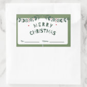 Sticker Rectangulaire Balise cadeau de Noël Joyeux (Sac)