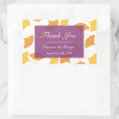 Sticker Rectangulaire Balise cadeau feuille pourpre mariage en chute de  (Sac)