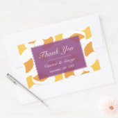 Sticker Rectangulaire Balise cadeau feuille pourpre mariage en chute de  (Enveloppe)