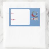 Sticker Rectangulaire Balise cadeau Gnome at Home (Sac)