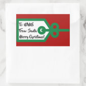 Sticker Rectangulaire Balise cadeau Père Noël (Sac)