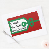 Sticker Rectangulaire Balise cadeau Père Noël (Enveloppe)