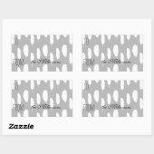 Sticker Rectangulaire Balise cadeau Plumes blanches (Feuille)