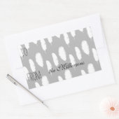 Sticker Rectangulaire Balise cadeau Plumes blanches (Enveloppe)